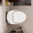1.28 Single Flush Glossy White Ceramic Toilet - Egg Shape, Construction, Bathroom Upgrade Egg-Shaped Flush, Scratch, Easy Cleaning