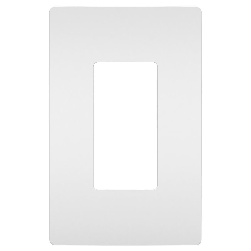 Plaque murale sans vis à bascule Radiant, Blanc, H 4,94 po x l 3,15 po x P 0,26 po