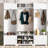 79.1''Wide Modern Hall Tree with Shoe Storage, 4-in-1 Entryway Bench with 8 Cubbies, 7 Coat Hooks & Adjustable Shelf for Hallway, living room