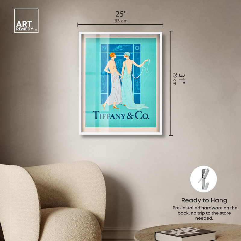 «Roaring Twenties Glamour Shadowbox Print» par Art Remedy, H 31 po x l 25 po, Blanc