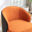 Fauteuil demi-tonneau pivotant en velours Stith-982010711