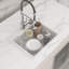 Évier de cuisine 25 po à cuve simple en quartz encastré