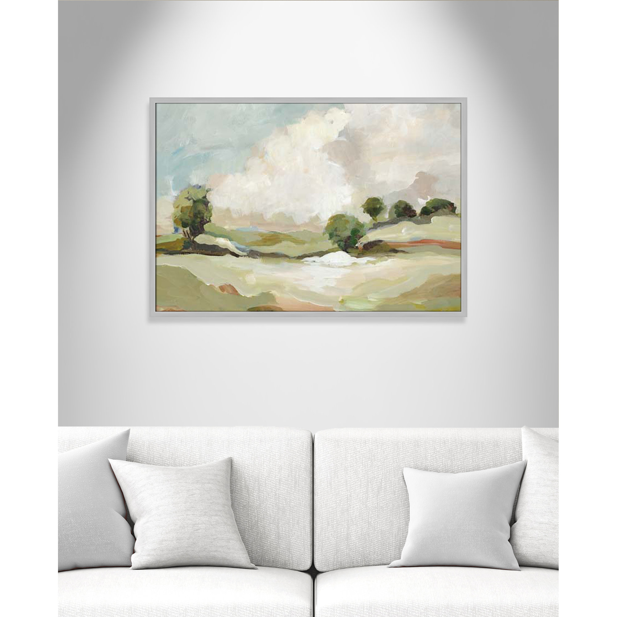 Pastoral Land by Allison Pearce, Silver, 29.5" H x 41.5" W x 1.25" D