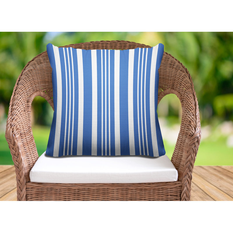 Housse et insert de coussin carré d'extérieur Healthcliff, Bleuet des champs, H 17 po x l 17 po