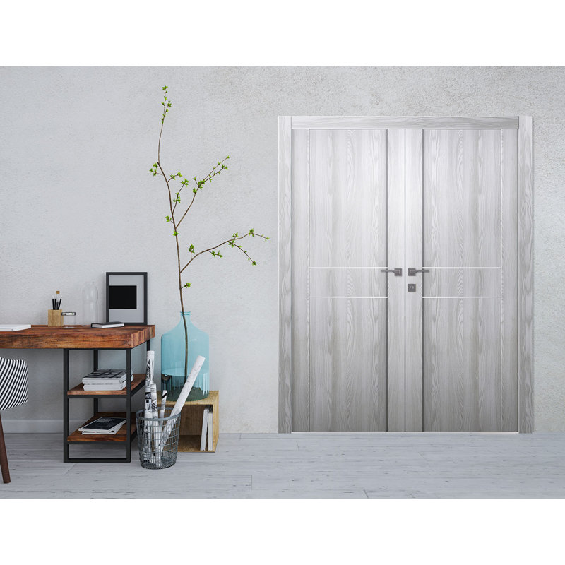 Porte française Avon 01 2hn, 47,75 po x 79,38 po, Droite, Chêne