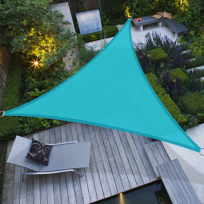 Toile d'ombrage triangulaire, Bleu turquoise, 9 pi 10 po x 9 pi 10 po x 9 pi 10 po