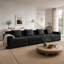 Canapé modulaire sans siège à 4 places, canapé modulaire Cloud avec assise profonde, canapé modulaire moderne à 4 places avec coussins décoratifs Tissu en velours côtelé-1459953774-1459953763