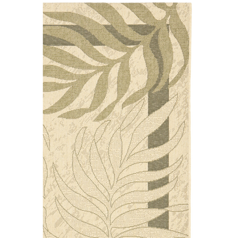 Tapis d'intérieur / extérieur à motif floral Lueck, Rectangle 2 pi 7 po x 5 pi