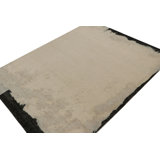 Distressed Homage Hand Knotted Wool Abstract Area Rug