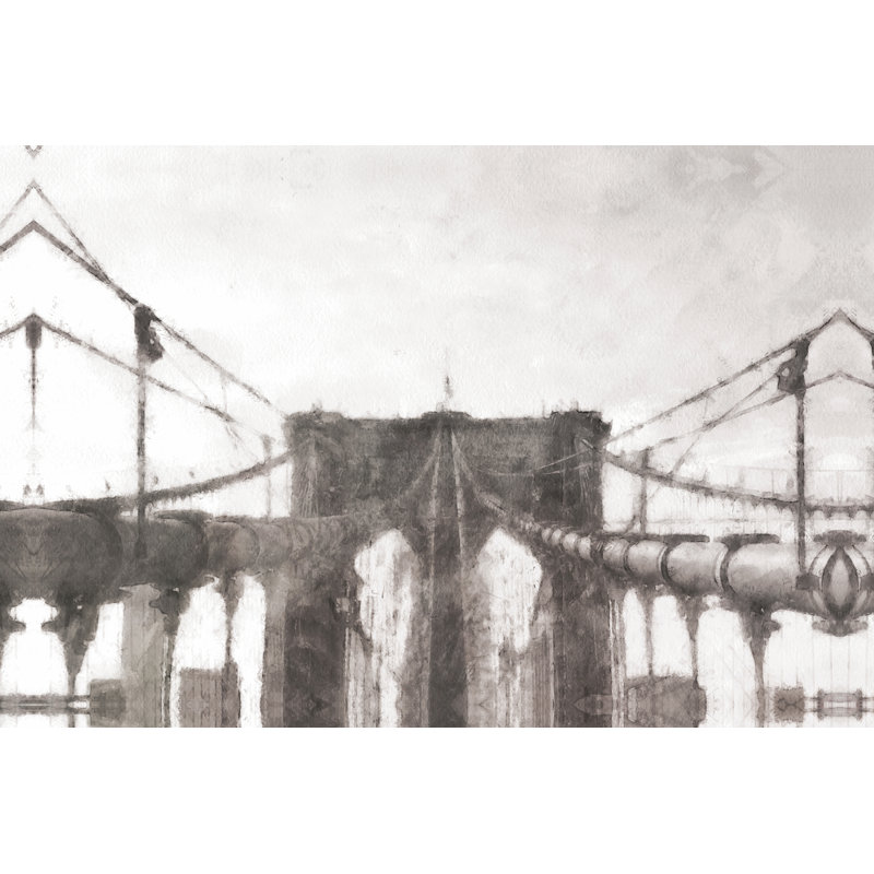 Brooklyn Bridge - Wrapped Canvas Painting, 20cm H x 30cm W x 3.8cm D