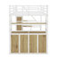 Lit mezzanine double en métal avec garde-robe de rangement-2002319326