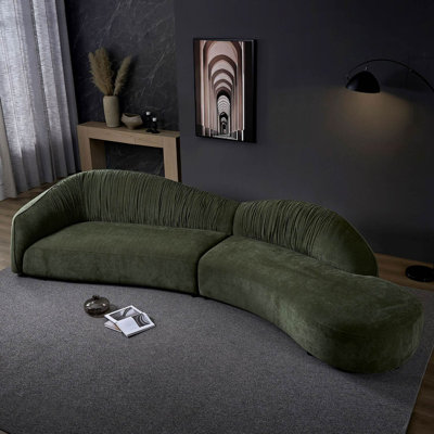 145.67" Oversized Curved Upholstered Sectional