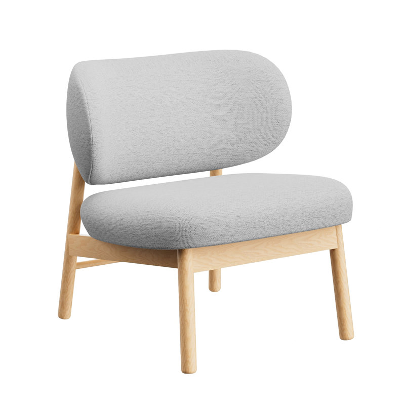 Chaise d'appoint rembourrée en bois