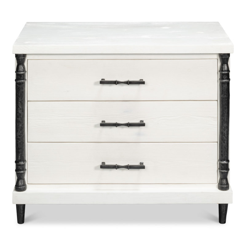 Elegance 3 - Drawer Solid Wood Nightstand
