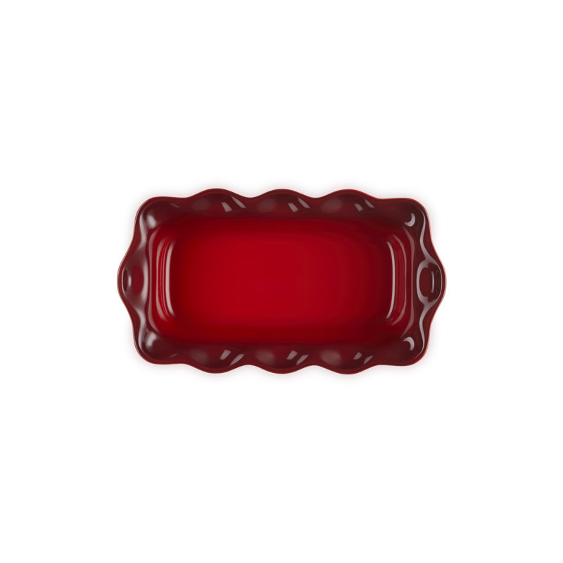 Le Creuset Stoneware Heritage Fluted Loaf Pan, 9 In., Artichaut, Red