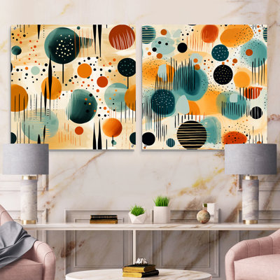 Currington - Abstract Geometric Acrylic Wall Art Glass Set Of 2