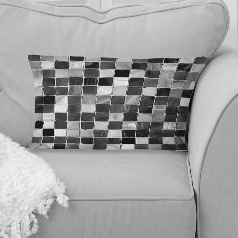 Coussin lombaire noir Mid-Century III