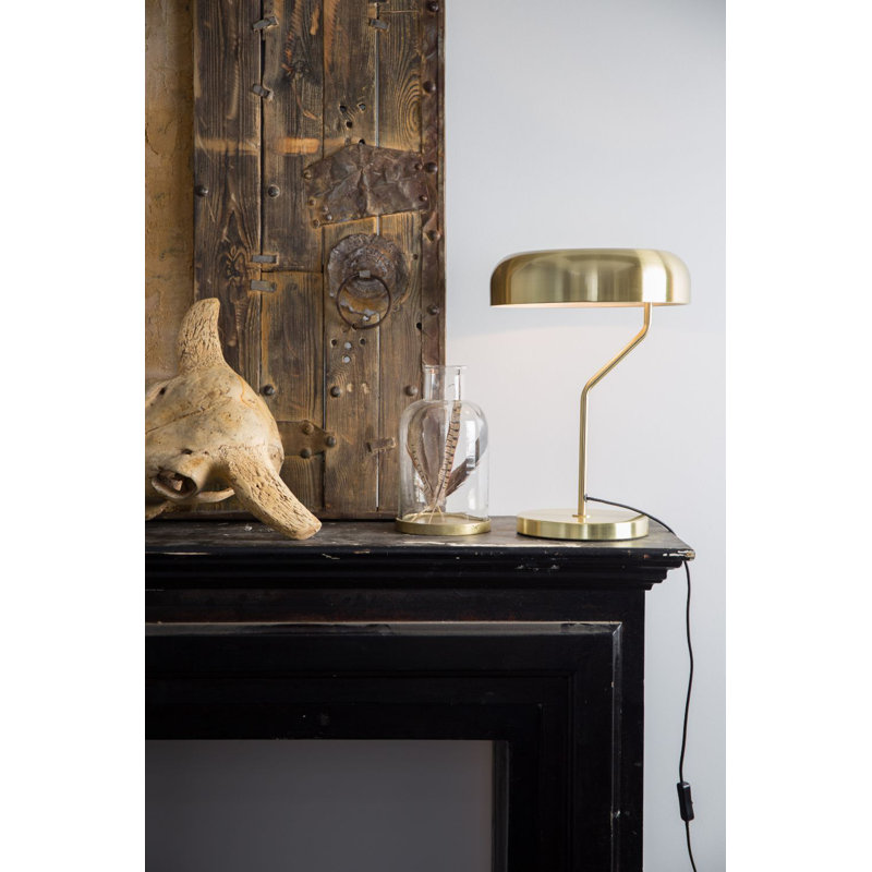 Eclipse Desk Table Lamp Set, Brass