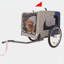 Remorque à vélo pour chiens - Chariot de transport pour animaux pliable pour les vélos, conçu avec des roues de 20 pouces, deux points d'entrée, un drapeau de sécurité et un mécanisme de fixation et de pliage simple