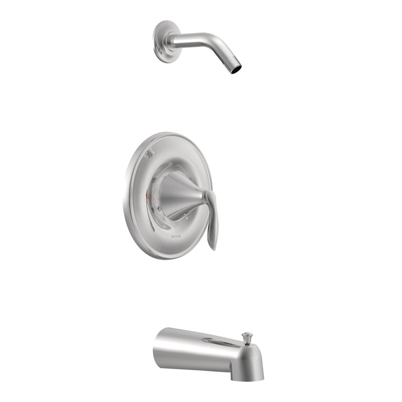 Garniture de robinet de baignoire et douche avec poignée levier Eva