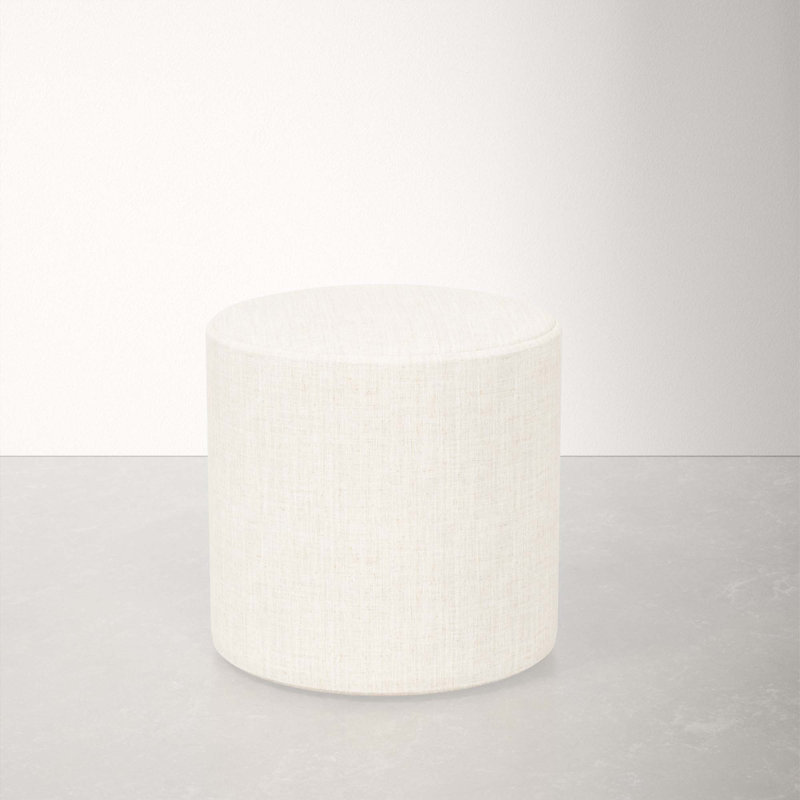 Orlando Upholstered Ottoman, Classic Talc Linen