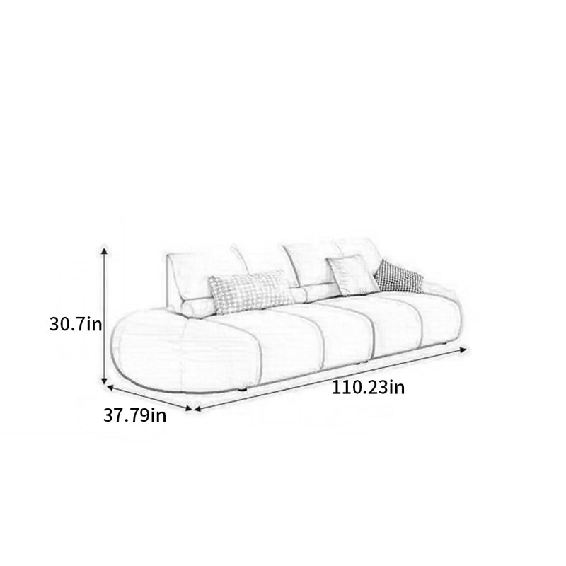 Canapé French, H 30,7 po x l 110,23 po x P 37,79 po, 4