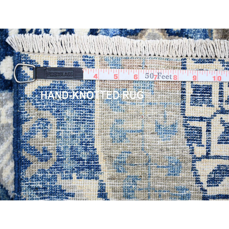 Tapis en laine douce Peshawar de qualitÃ© supÃ©rieure, nouÃ© Ã  la main, bleu Air Force, 2,69 m x 3,56 m, E4E19C9E75864C6BA24DEA192771F1DB