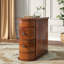 Table de bout étroite en bois massif 10,8 pouces, table de chevet mince à 2 tiroirs entièrement assemblée, table d'appoint rétro pour petits espaces, salon et chambre à coucher