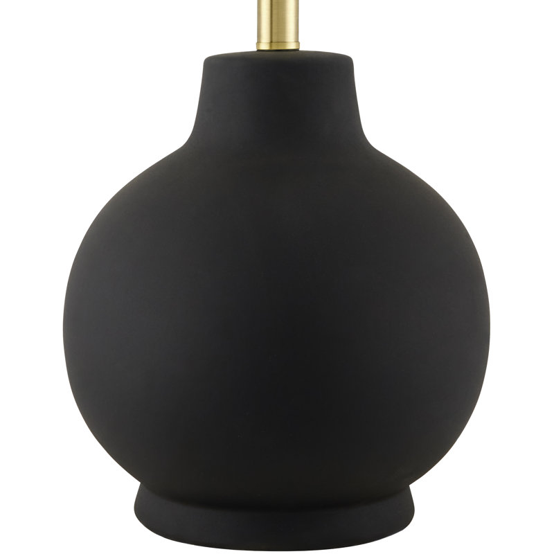 Ganza Table Lamp, Black, White