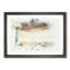 Lighthouse & Seascape Evening Glow in Abstract - Picture Frame Graphic Art Print-55772441-55772442