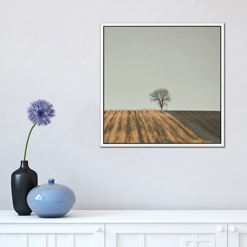 On The Way Cross by Lena Weisbek - Print on Canvas, White Floater Frame, 45.72 cm H x 45.72 cm W