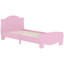 Cadre de lit pour enfants, lit plateforme pour tout-petits en forme d'ours, rose
