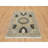 4'x6'1" Ivory Pure Wool Hand Knotted Nain Gumbad Design 250 KPSI Densely Woven Oriental Rug EEDB2631A20E45189CA078F8FF972912