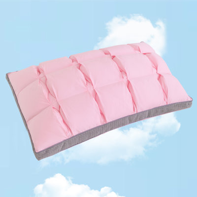 Soft Support Quilted Cotton Down Alternative Bed Pillow King Size, 1-Piece (Pink)