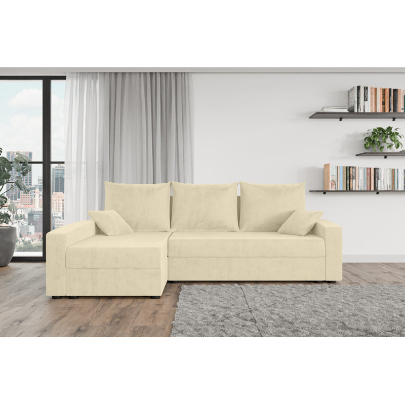 Shray 3 Seater Corner Sofa , Cream - Monolith02