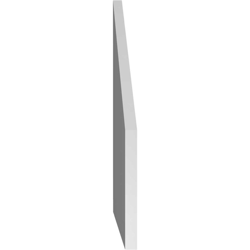 Half Peaked Left Surface Mount Signature Urethane Non-Functional Gable Vent 12/12 Pitch Primed Tan, 24" H x 14" W x 1" D