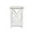Elena 15.8" Square Italian Carrara White Marble End Table With White Color Solid Wood Legs