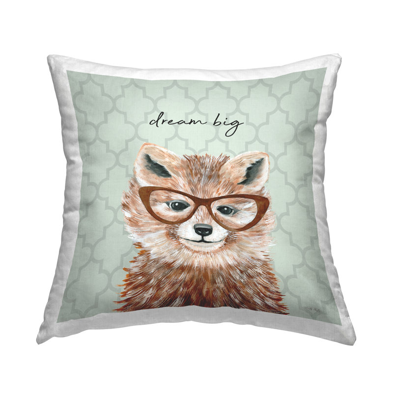 Coussin décoratif Dream Big Fox Trellis
