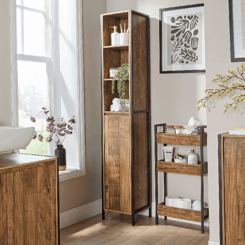 Antioco 1 Door Bathroom Storage Cabinet