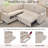 L-Shaped Sectional Sofa Bed With Pull-Out Bed & Storage, 5-Seat Sleeper Couch With Usb Charging, Convertible Design For Living Room, Apartment, Corduroy Fabric, Beige-1208596340