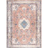 Eleanor SpinClean Machine Washable Distressed Medallion Area Rug