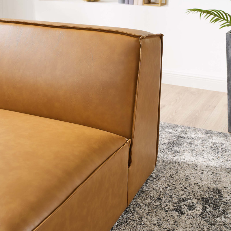 Fauteuil modulaire en cuir Crumbley Vegan