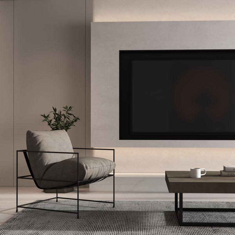 Danita Armchair, Washed Grey Performance Canvas
