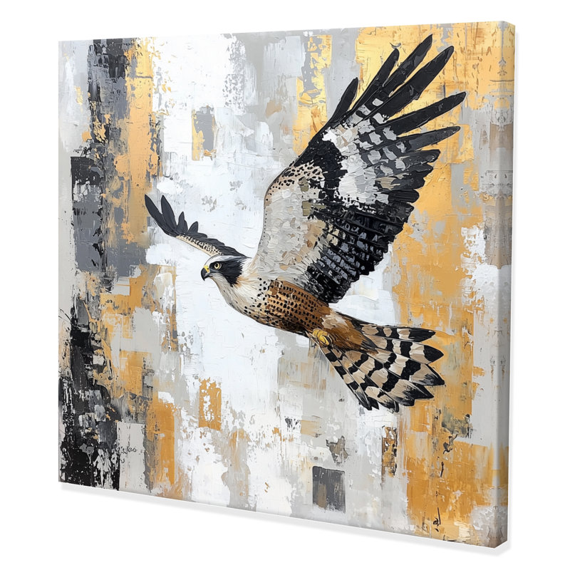 Hawk Soaring Over The Mountains II - Hawk, impression d'art mural, Toile tendue, Ne s’applique pas, H 16 po x l 16 po