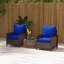 4 coussins et coussins de mobilier de patio, bleu marine, siège de détente extérieur bleu