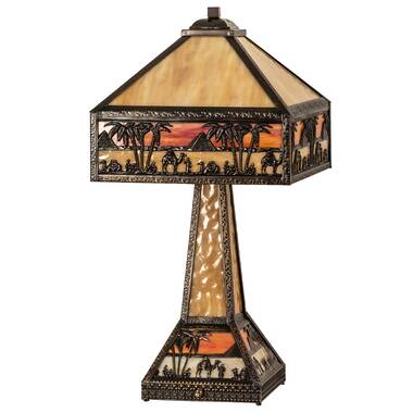 Meyda Lighting Meyda Tiffany & Stained Glass Metal Bankers Lamp