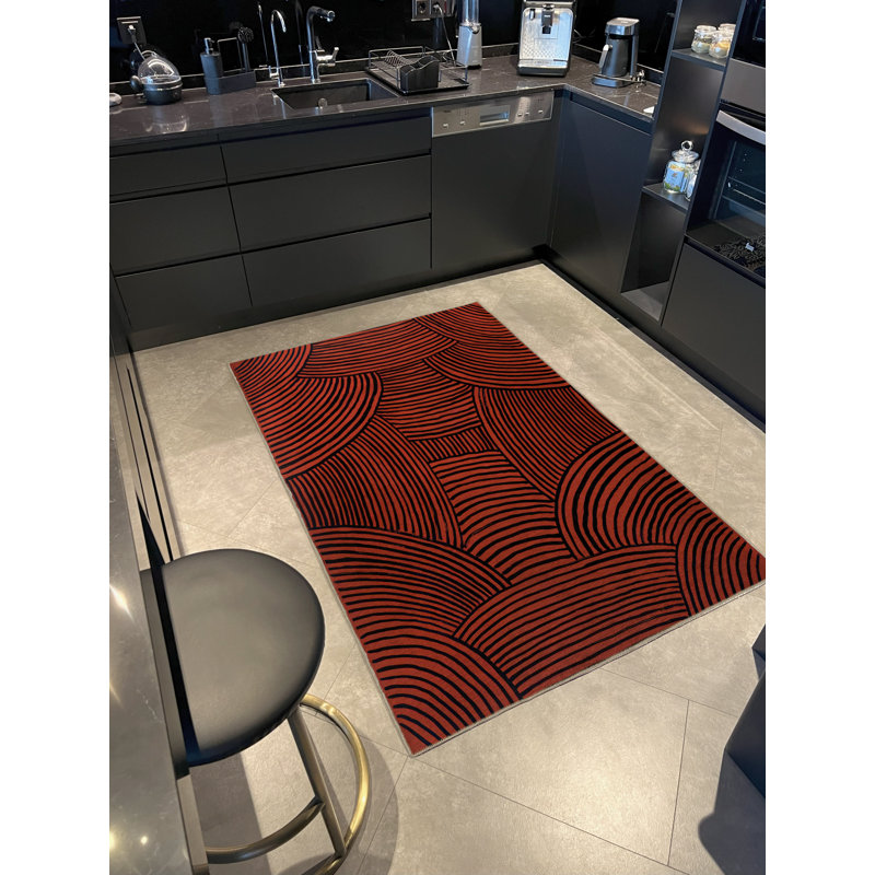 Tapis rouge Mira, Rectangle 4 pi 11,06 po x 9 pi 10,11 po