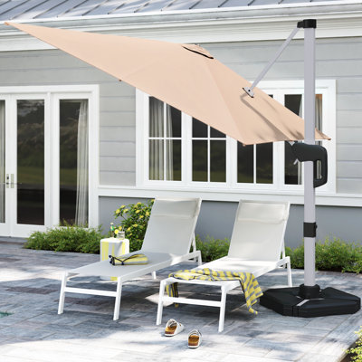 Parasol carré en porte-à-faux 10 pi x 120 po Fashage