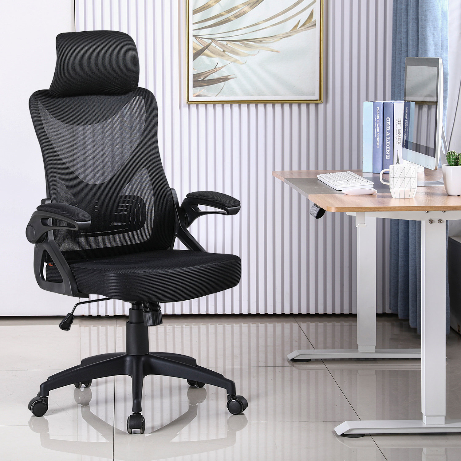 Inbox Zero Kayler Mesh Gaming Chair with Headrest | Wayfair