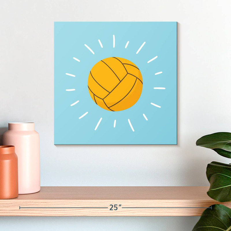 Ballon de water-polo Sirci sur fond bleu, H 16 po x l 16 po